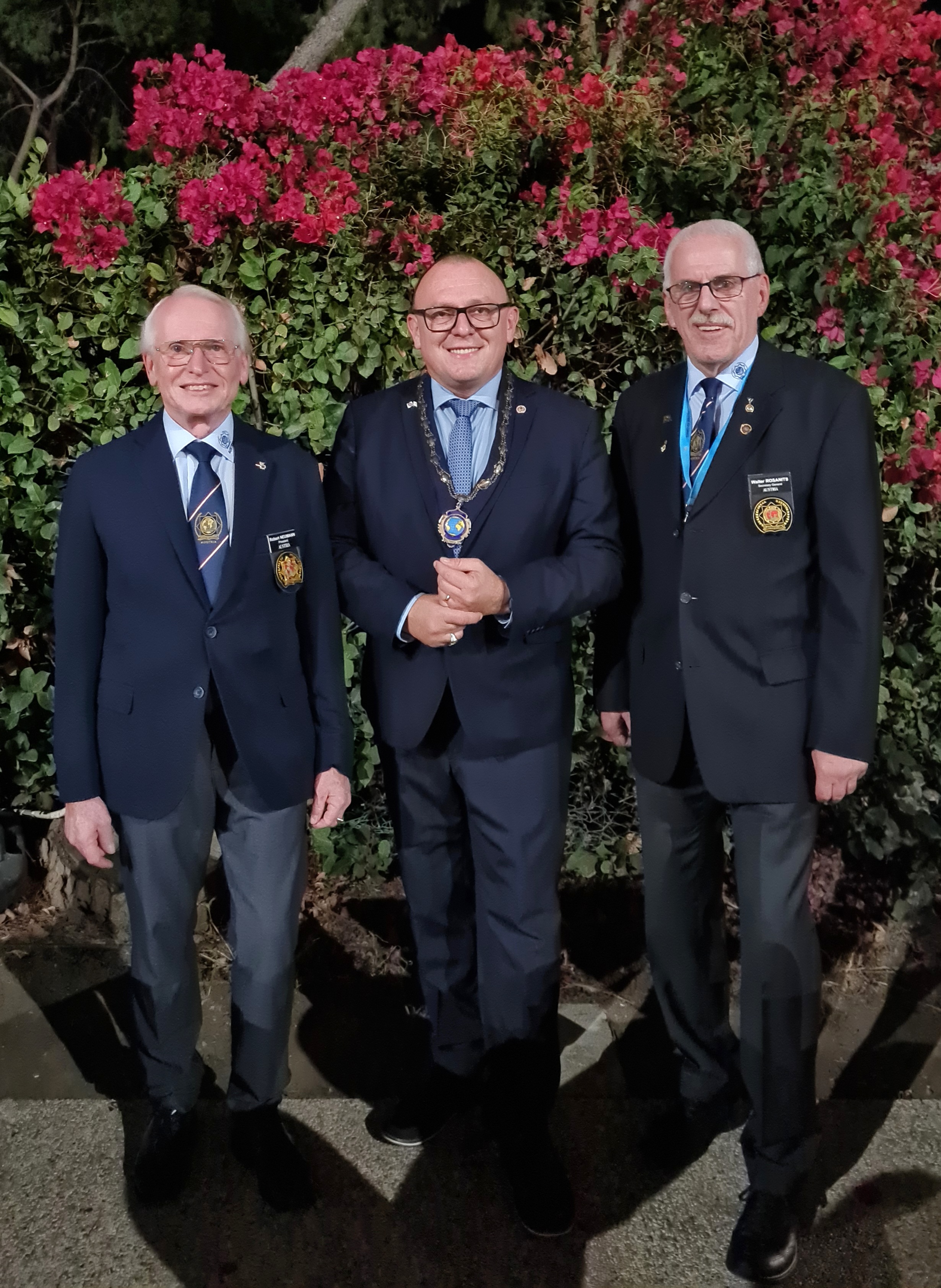 Präsident Robert Neumann, Internationaler Präsident Martin Hoffmann, Generalsekretär Walter Rosanits